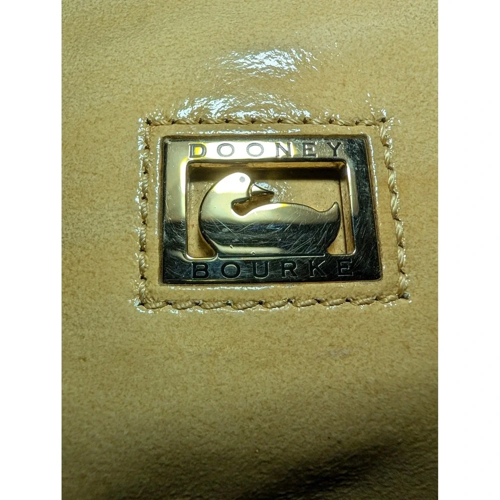 Dooney & Bourke Satchel Women Small Tan Good Patent Leather Duck Logo Crossbody